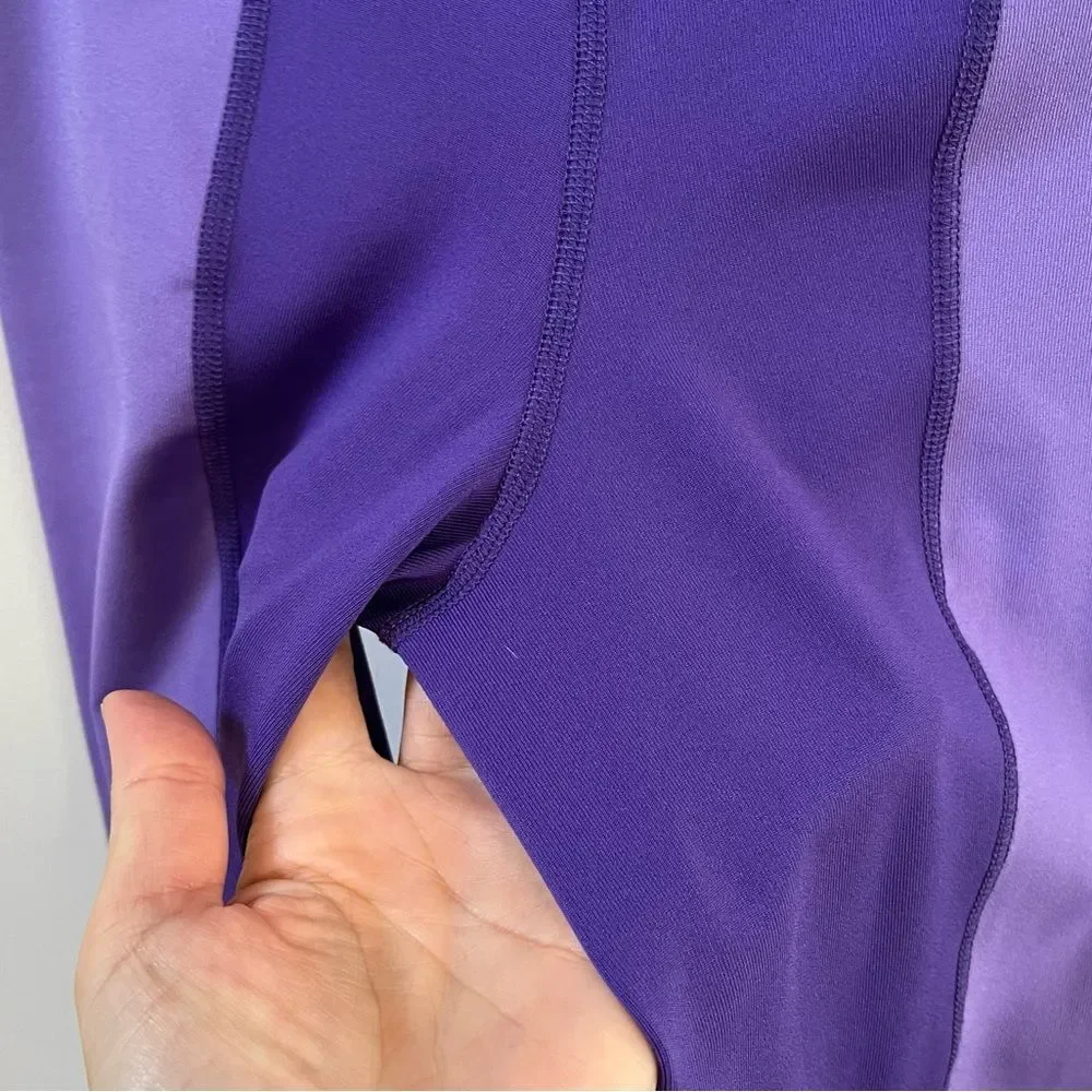 Kerrits  Kids Flow Rise Riding  Tights in Purple and Black XL